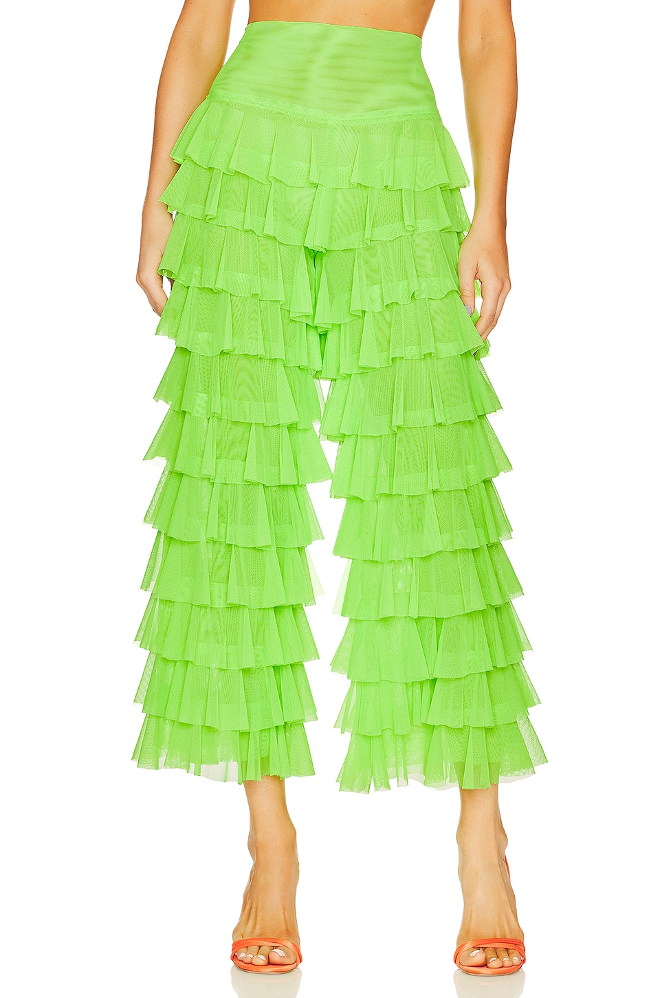 Buy Yashdiv Garments - Women's Ruffle Palazzo Trouser Pant | Women's Ruffle  Pants Split High Waist Crepe Palazzo Overlay Pant Skirt (Small, Red) at  Amazon.in
