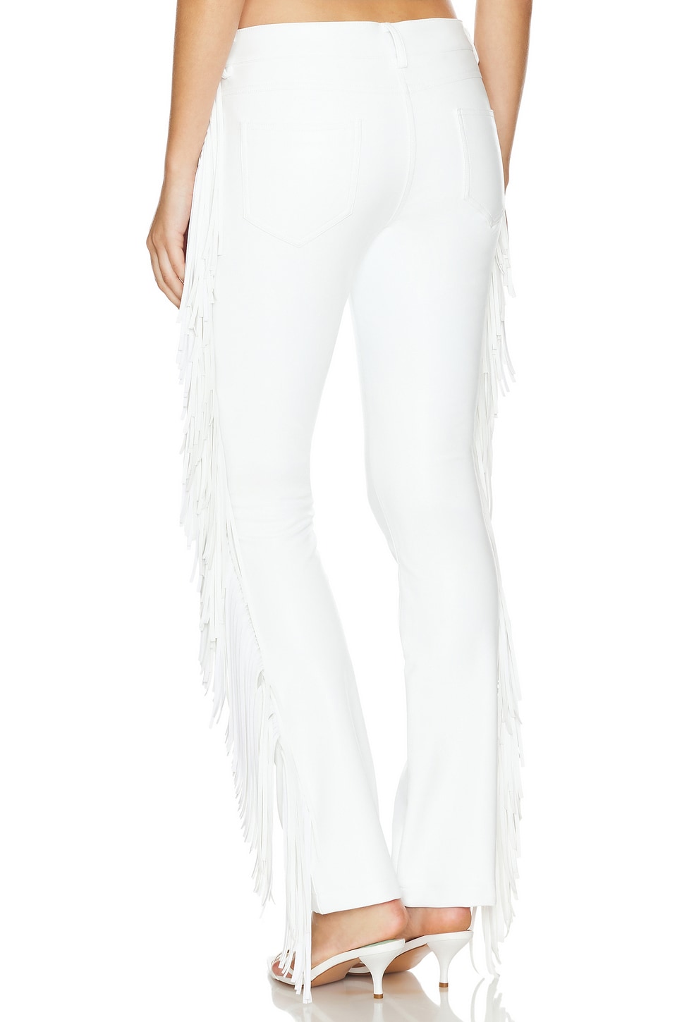 Norma Kamali Fringe Boot Leg Jean