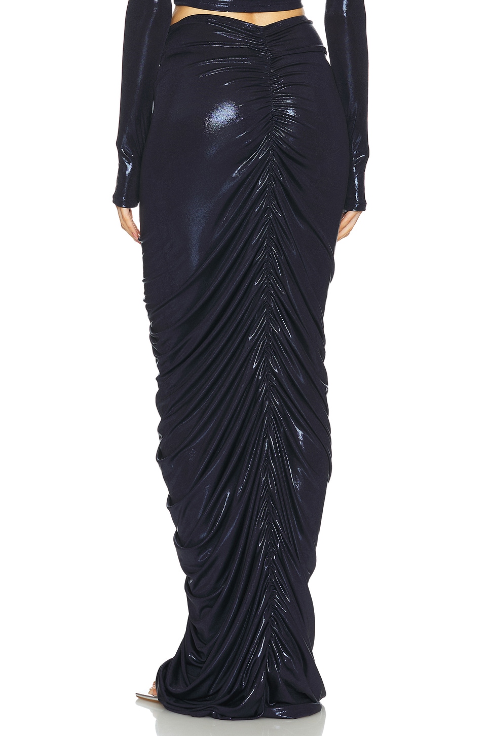 Norma Kamali Shirred Long Skirt thumbnail