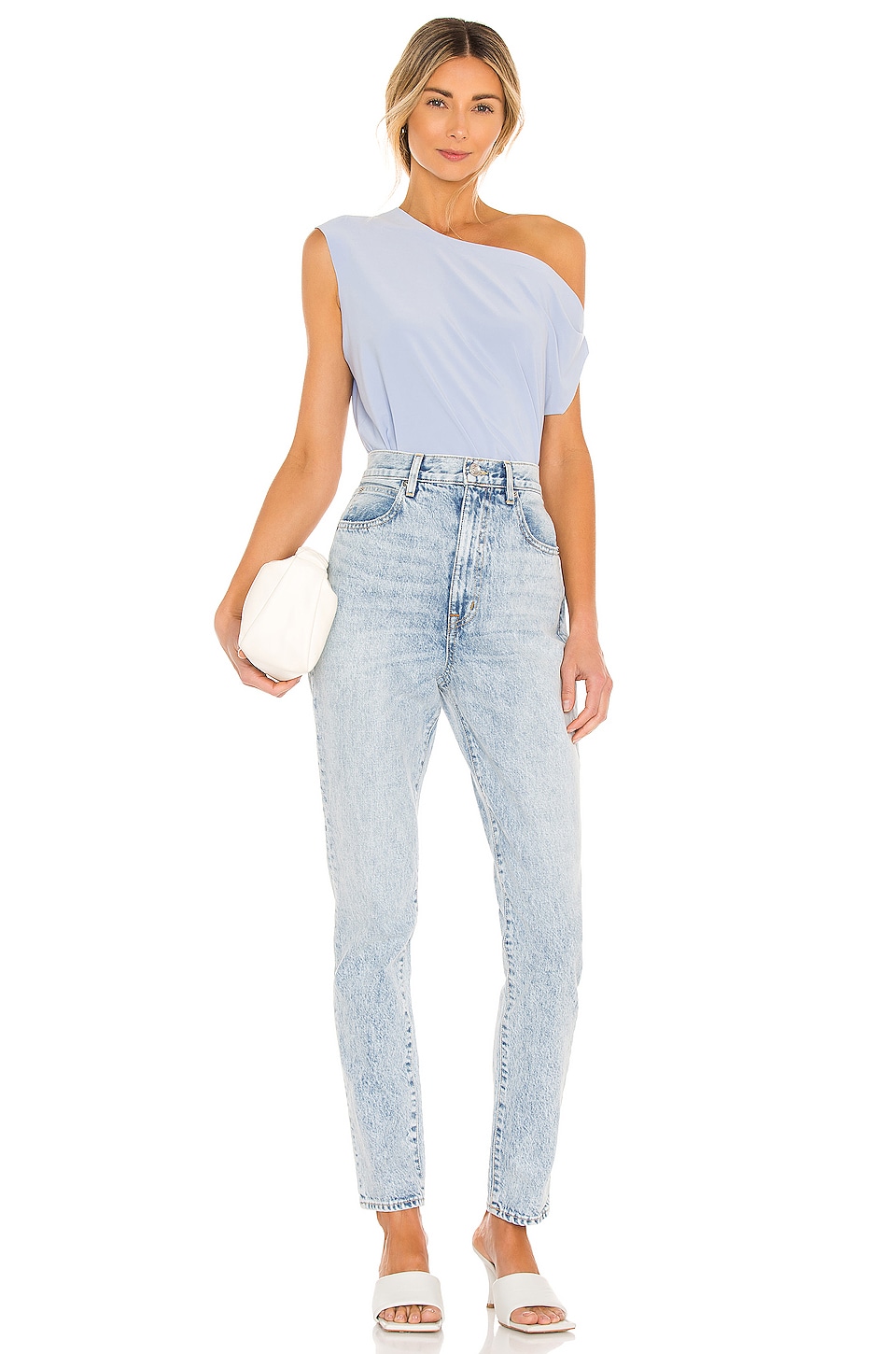 Norma Kamali x REVOLVE Drop Shoulder Top in Celestial Blue | REVOLVE