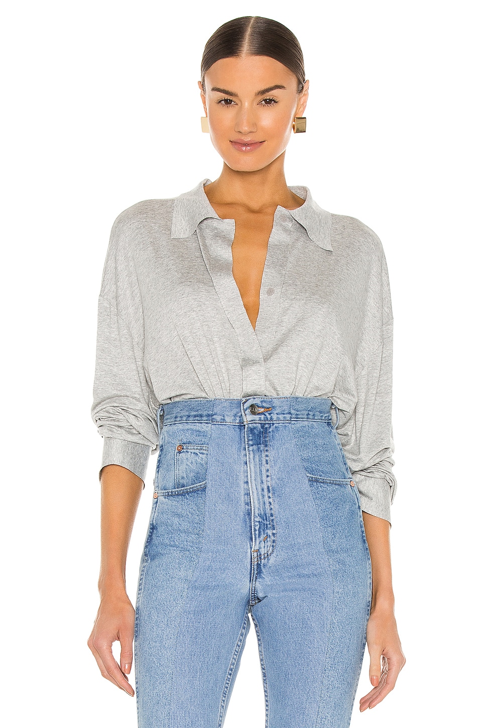 norma kamali boyfriend shirt