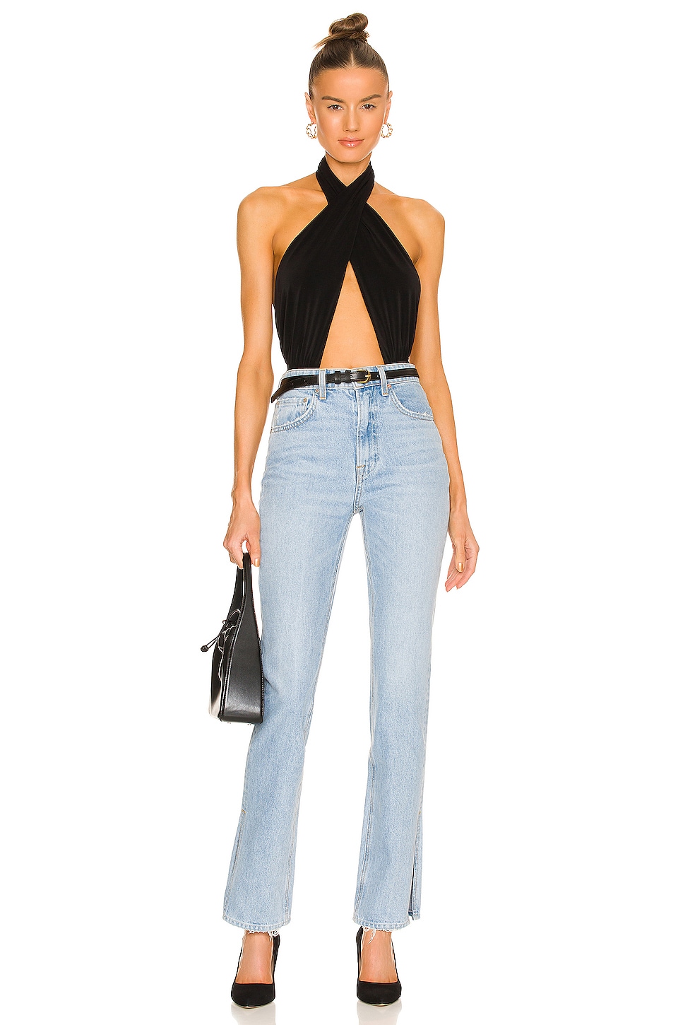 Norma Kamali Cross Halter Bodysuit thumbnail