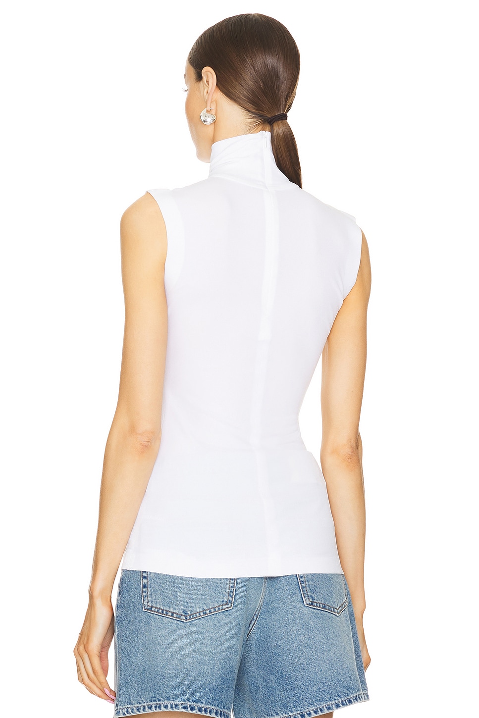 Norma Kamali Slim Fit Sleeveless Turtleneck Top thumbnail