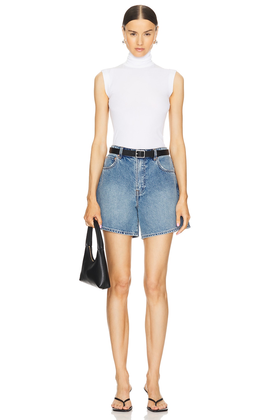 Slim Fit Sleeveless Turtleneck Top