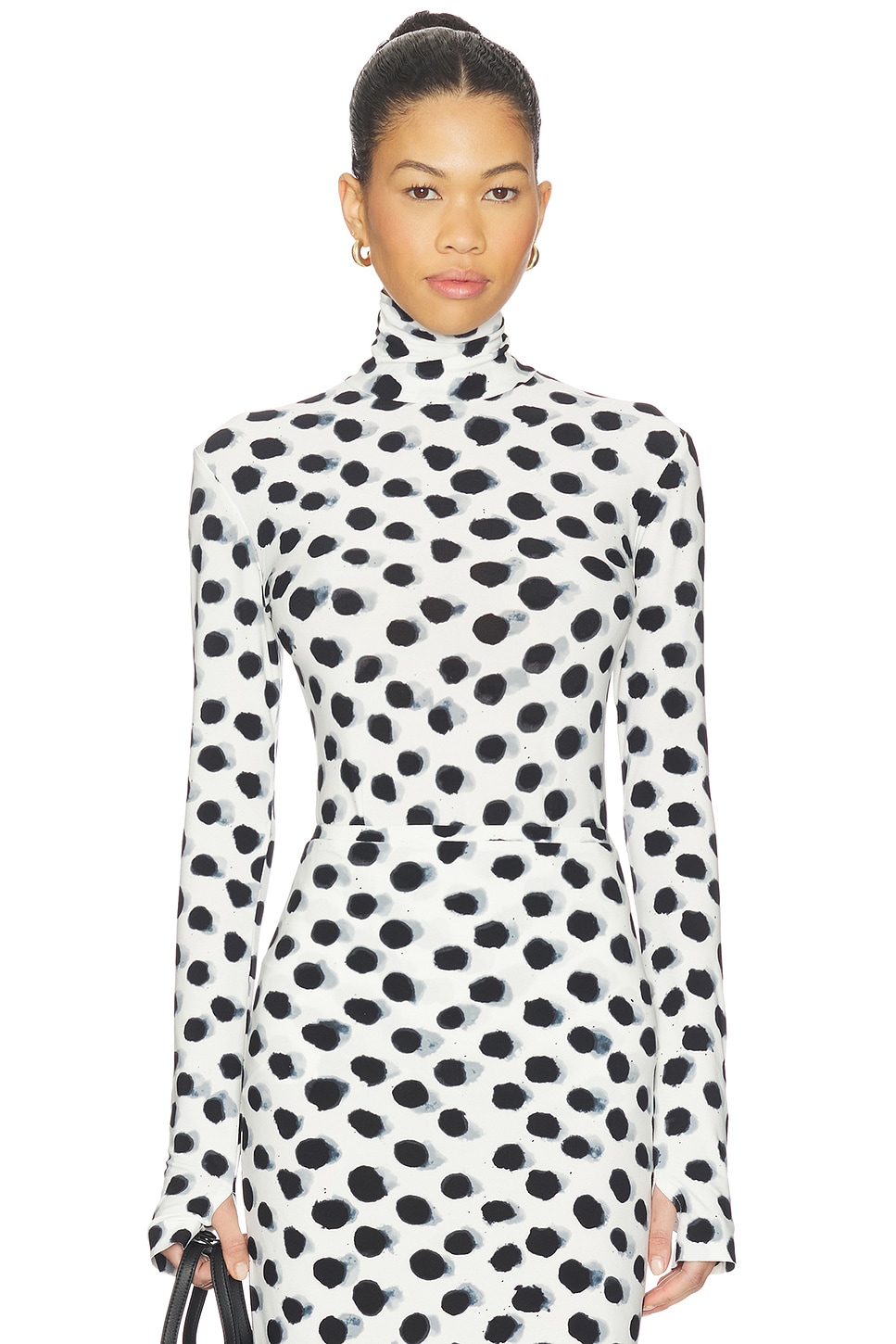 トップス room306 Random Dot Volume Tops Black Polka Dot Top | Nova – motelrocks.com