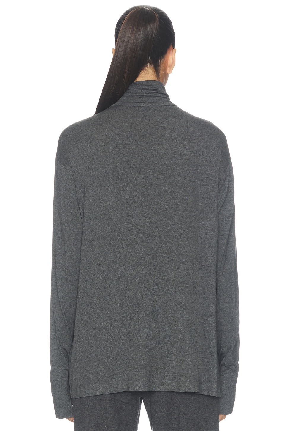 Norma Kamali Long Sleeve Turtleneck Easy Fit Top