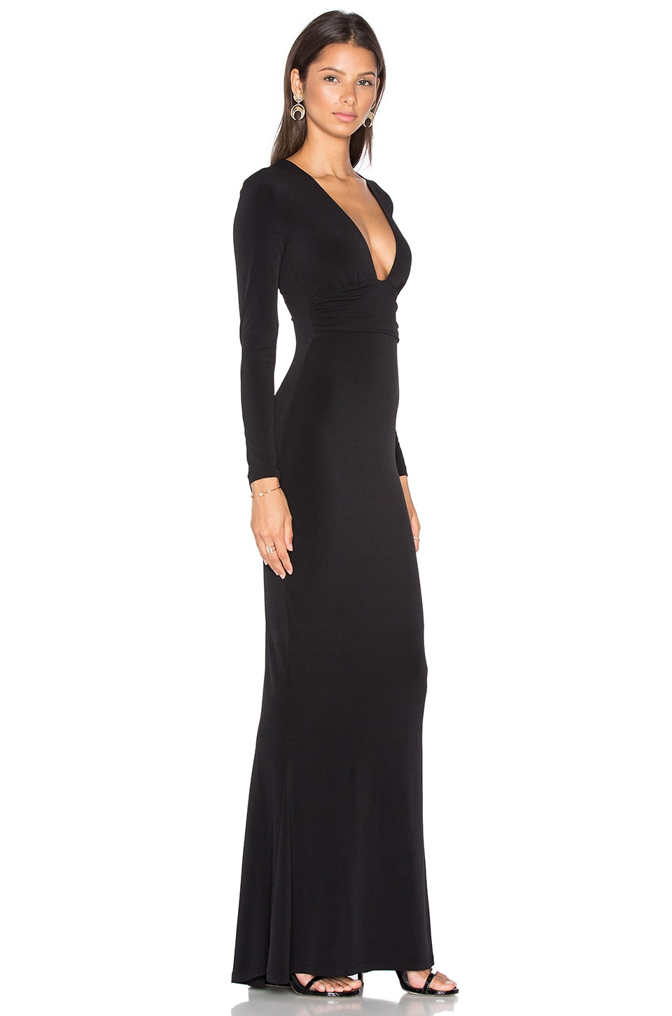nookie saskia long sleeve gown