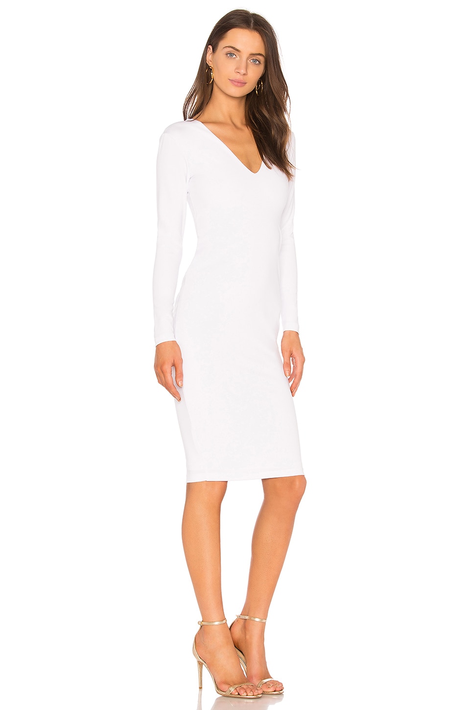 Nookie Cleo Long Sleeve Midi Dress in White | REVOLVE