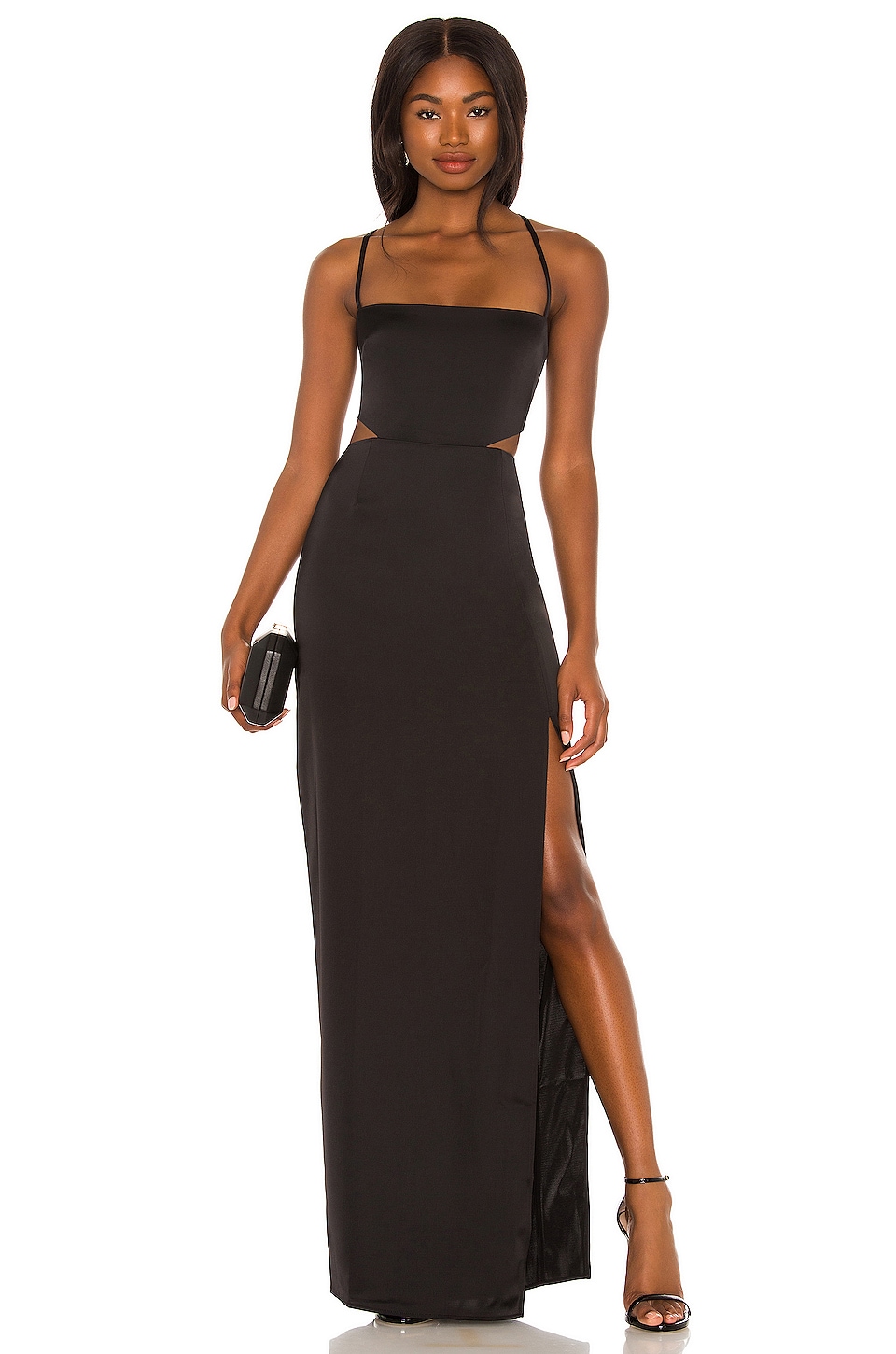 Nookie Stella Cut Out Gown in Black