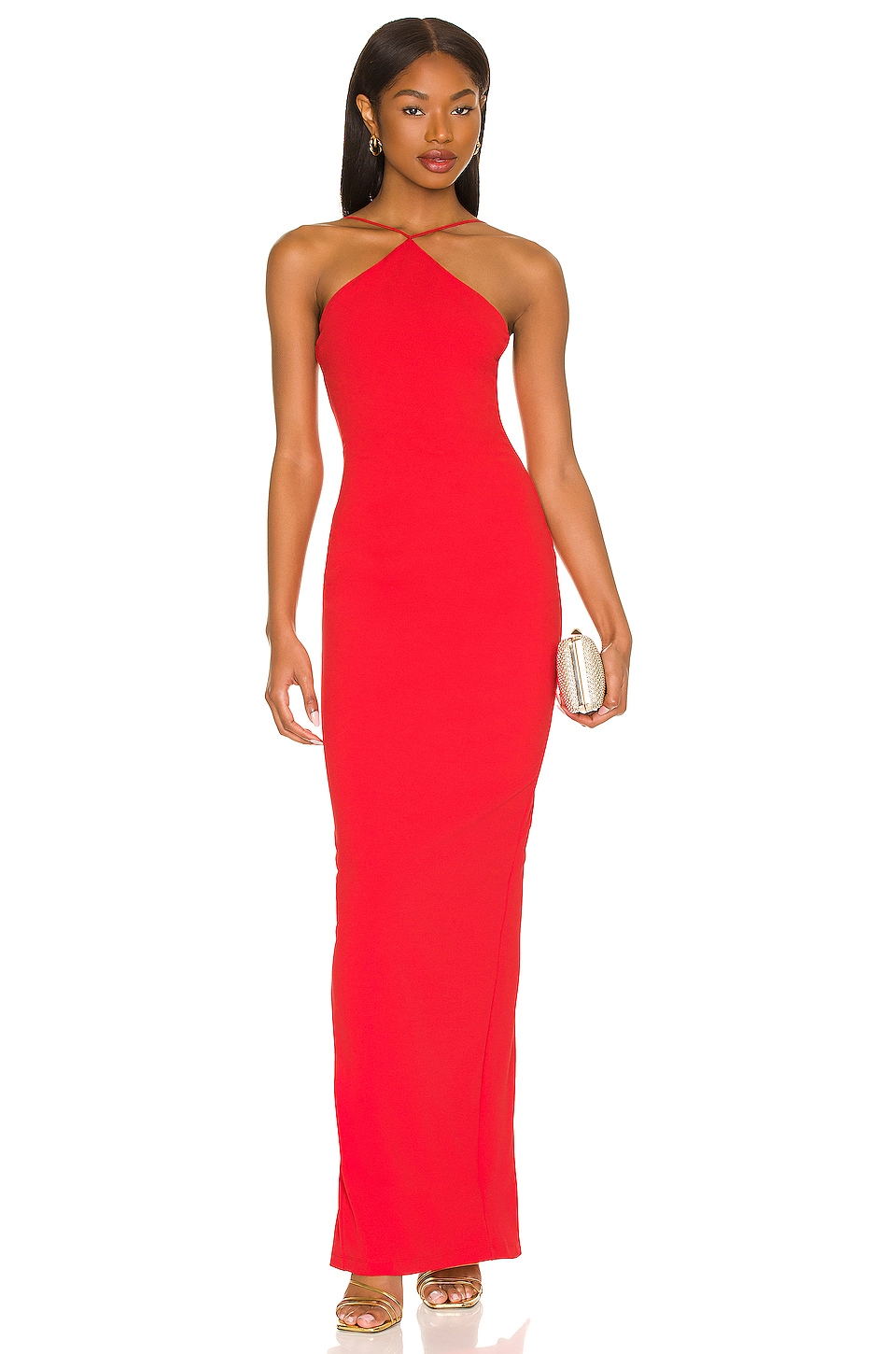 Buy Lady Stark Red Sleeveless Maxi Dress (Small) at Amazon.in