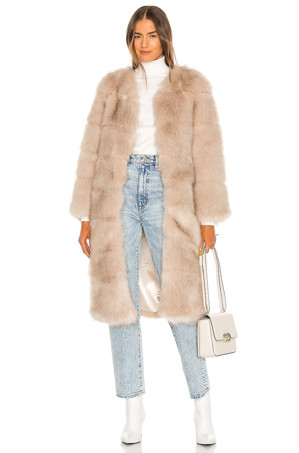 faux fur coat revolve