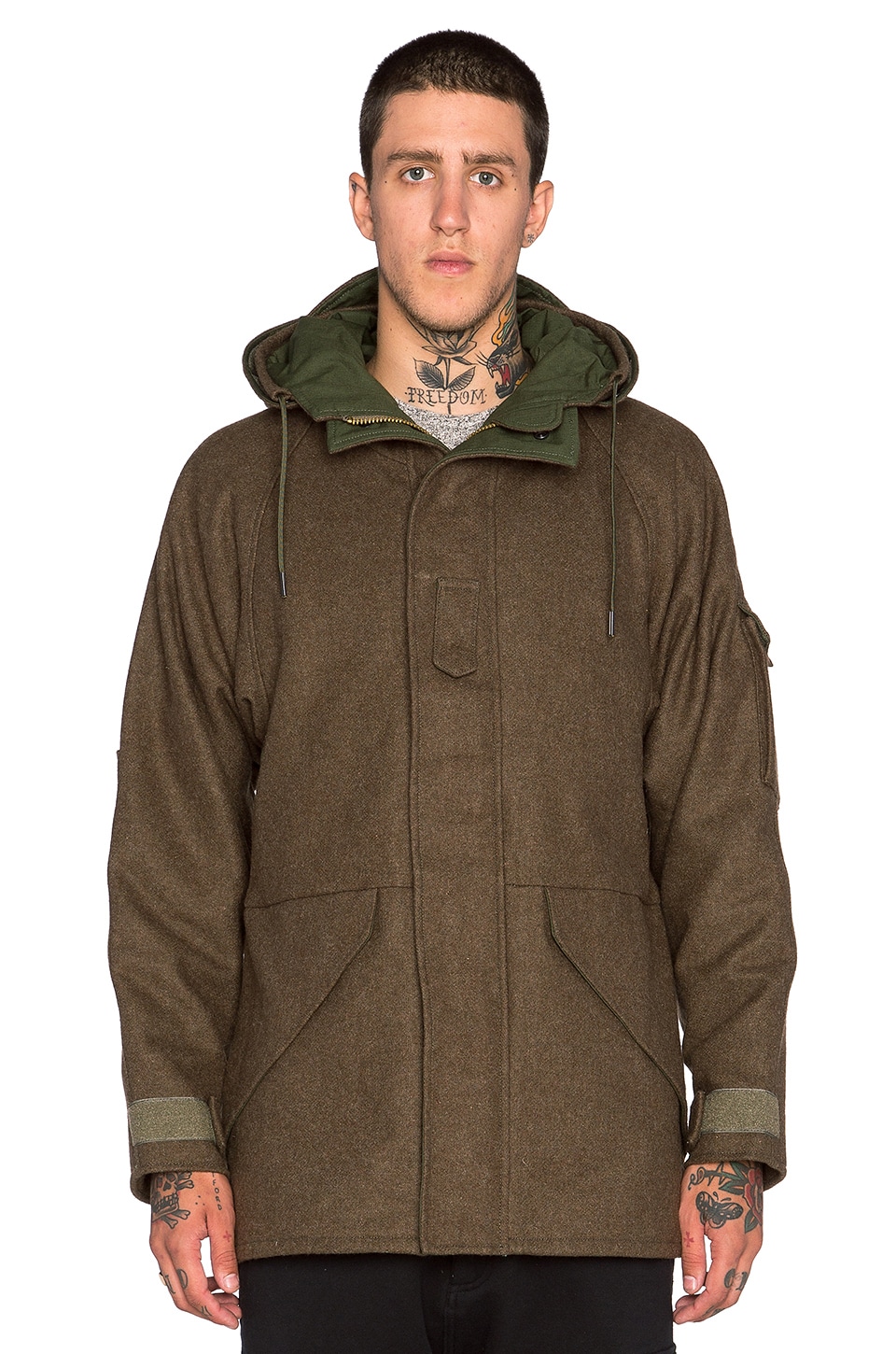 wool tech parka