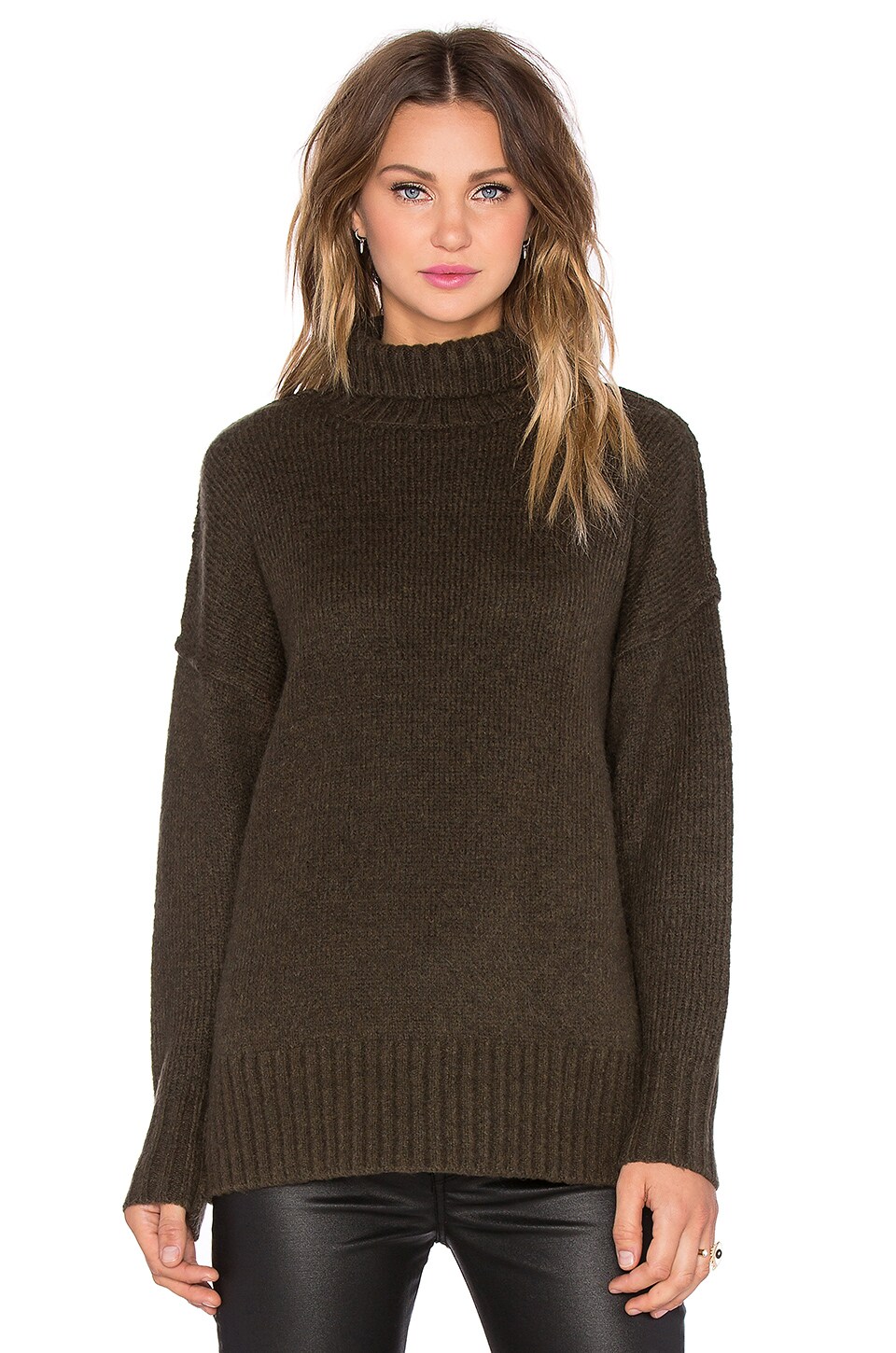 NLST Oversized Turtleneck Sweater in Olive Drab | REVOLVE