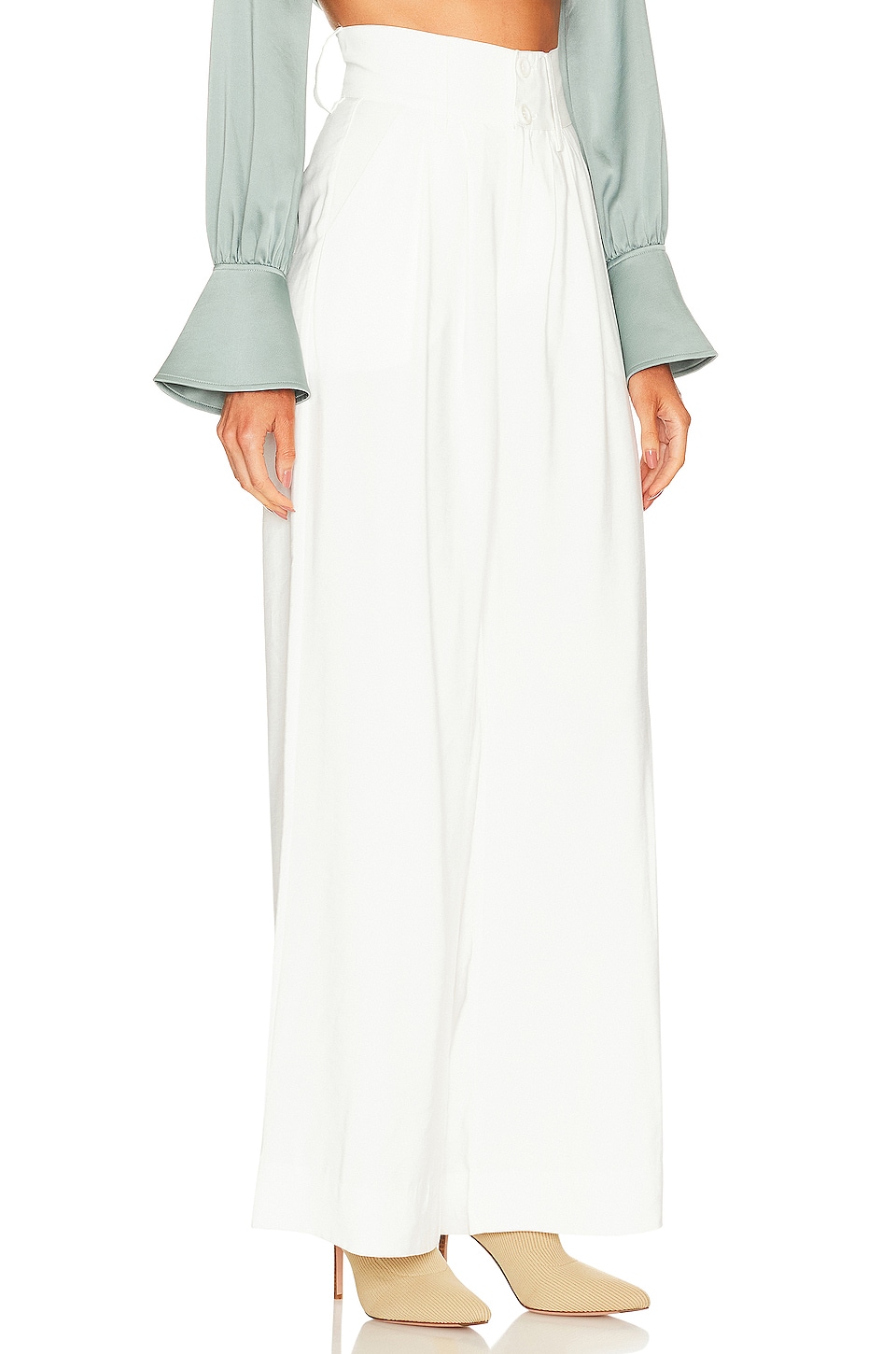 NONchalant Label Page Pant in White