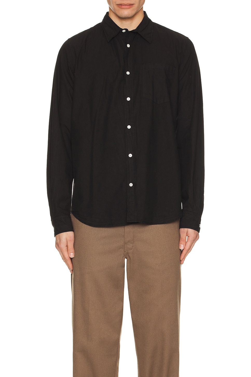 Norse Projects Osvald Cotton Tencel Shirt In Black Revolve 