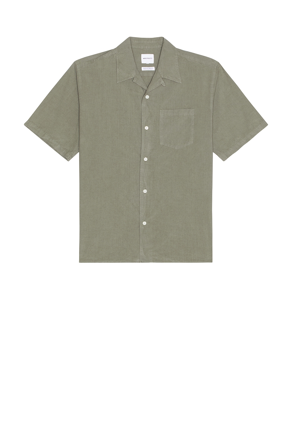 Norse Projects Carsten Cotton Tencel Shirt in Mid Khaki | REVOLVE