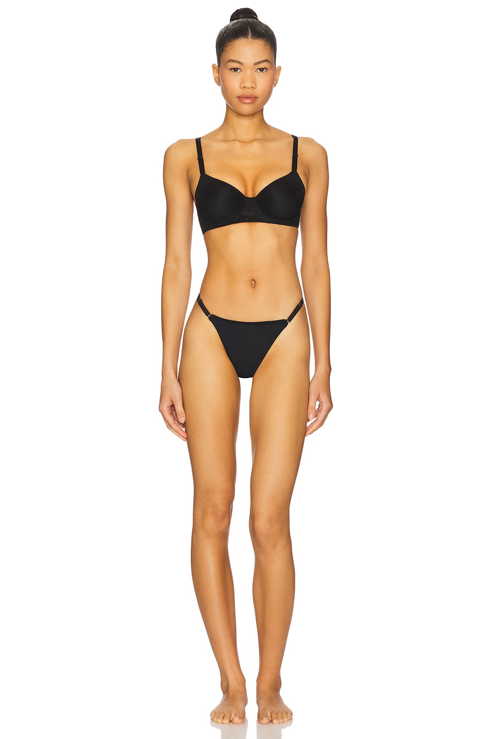 Natori Verge Adjustable String Thong in Black | REVOLVE