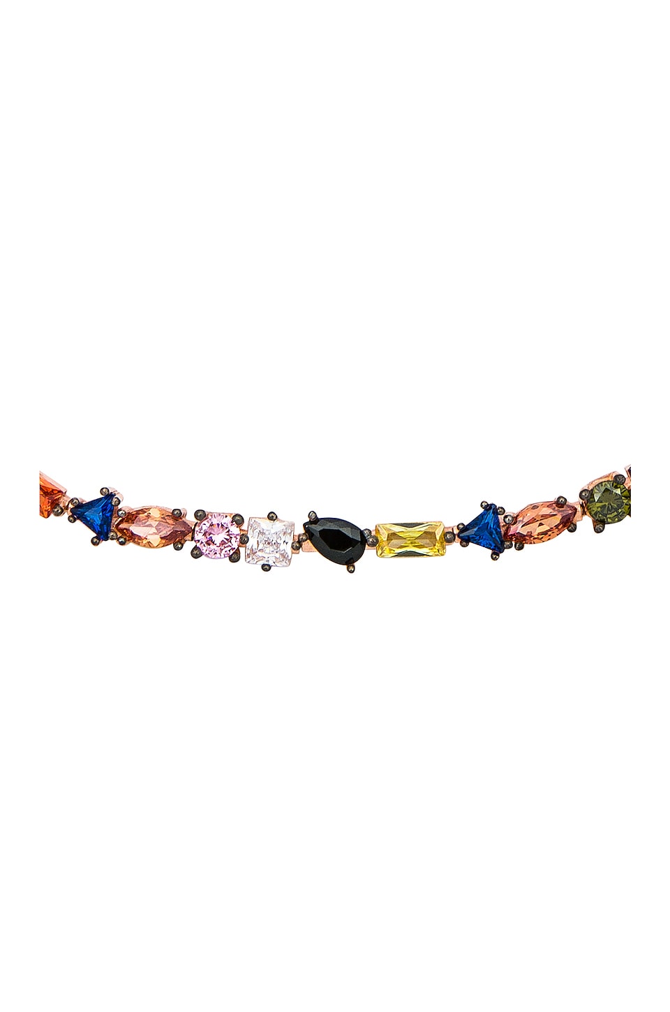 nickho rey Julie Necklace in Multi & Rose Gold