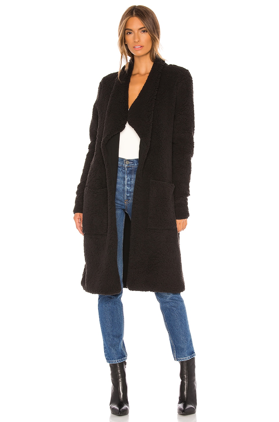 cheap black teddy coat