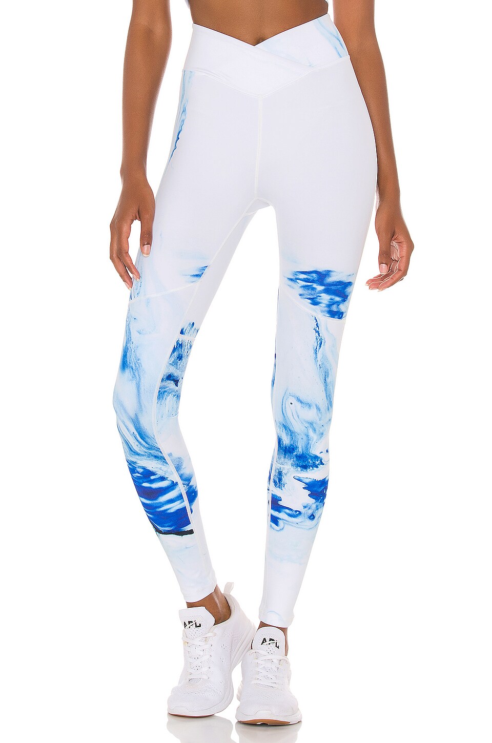 nike pro training blue marble print legging