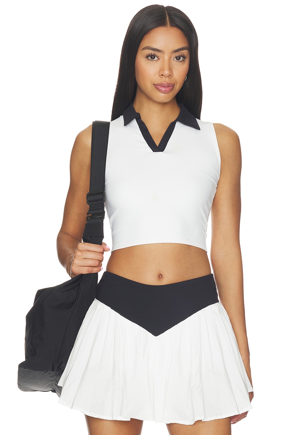 Unshaken V-Neck Polo Crop Top