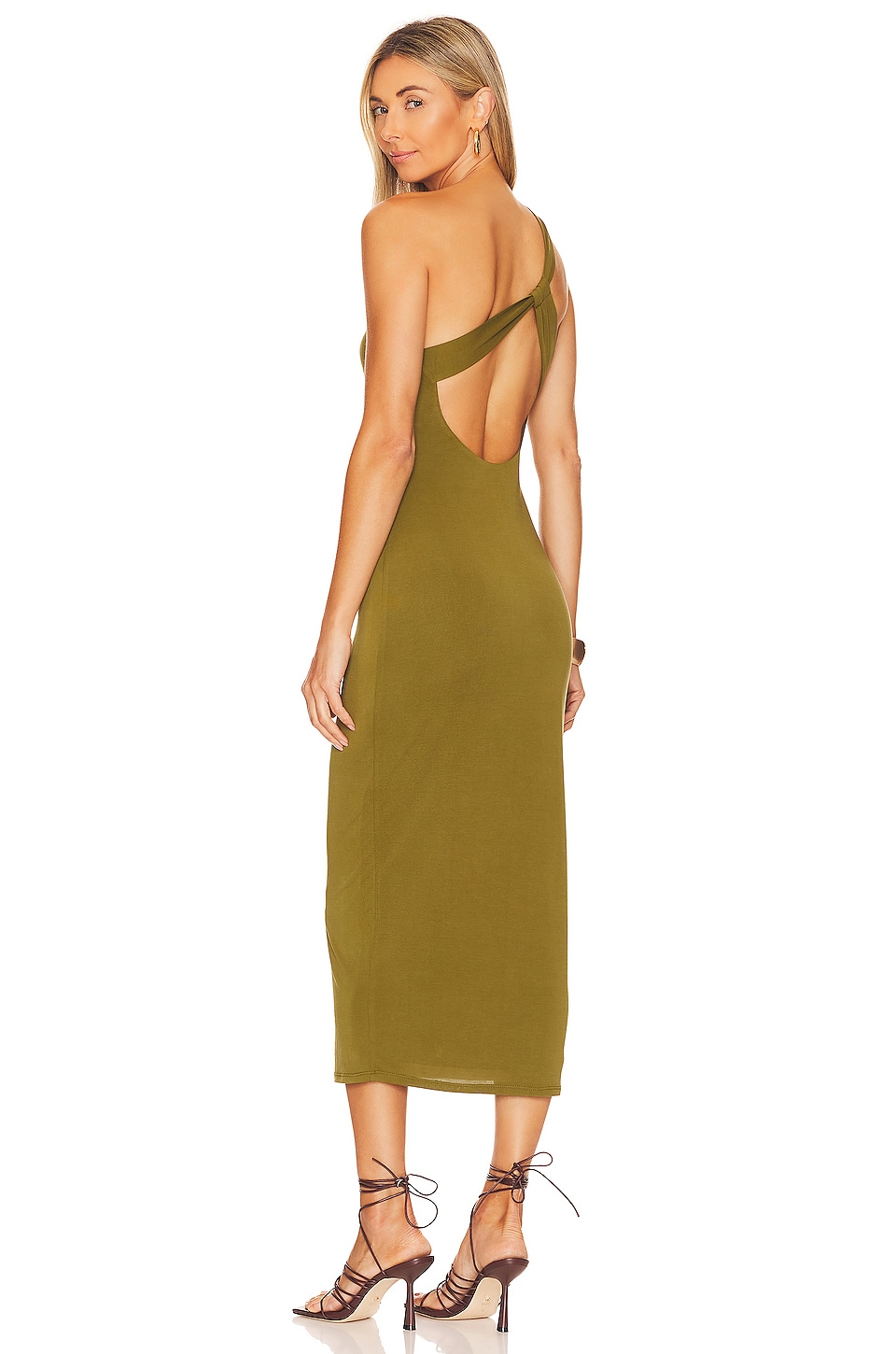 Not Yours To Keep Mary Midi Dress in Olive