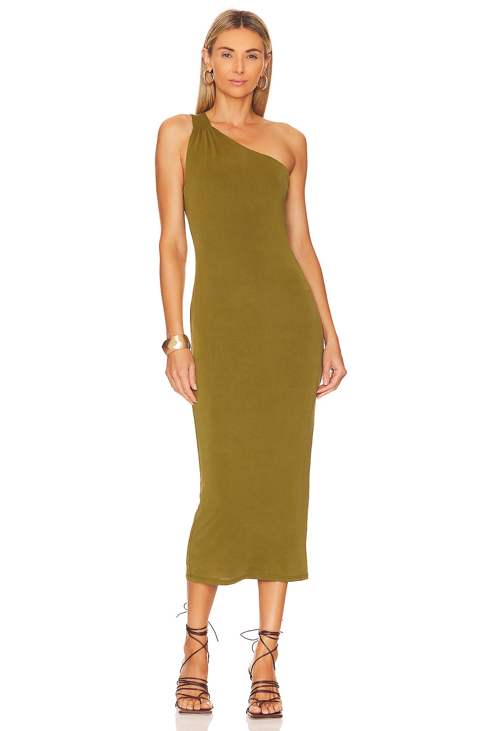 Not Yours To Keep Mary Midi Dress in Olive