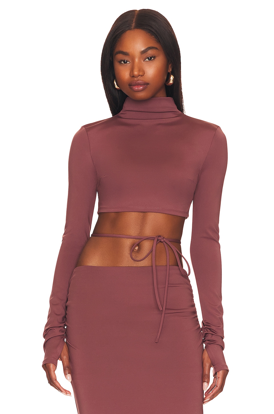 Not Yours To Keep Julia Crop Top in Mocha | REVOLVE