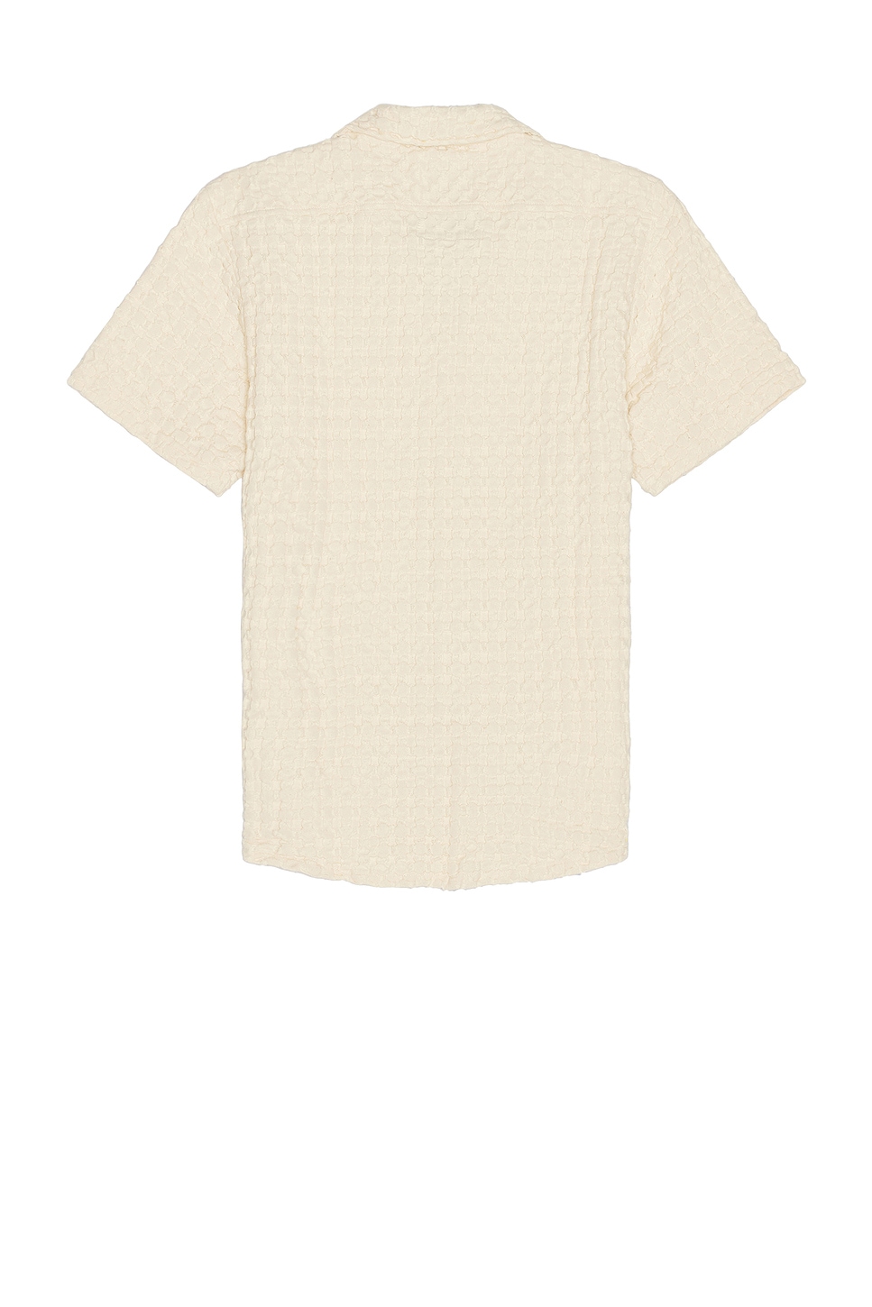 OAS Ecru Cuba Waffle Shirt in Off White