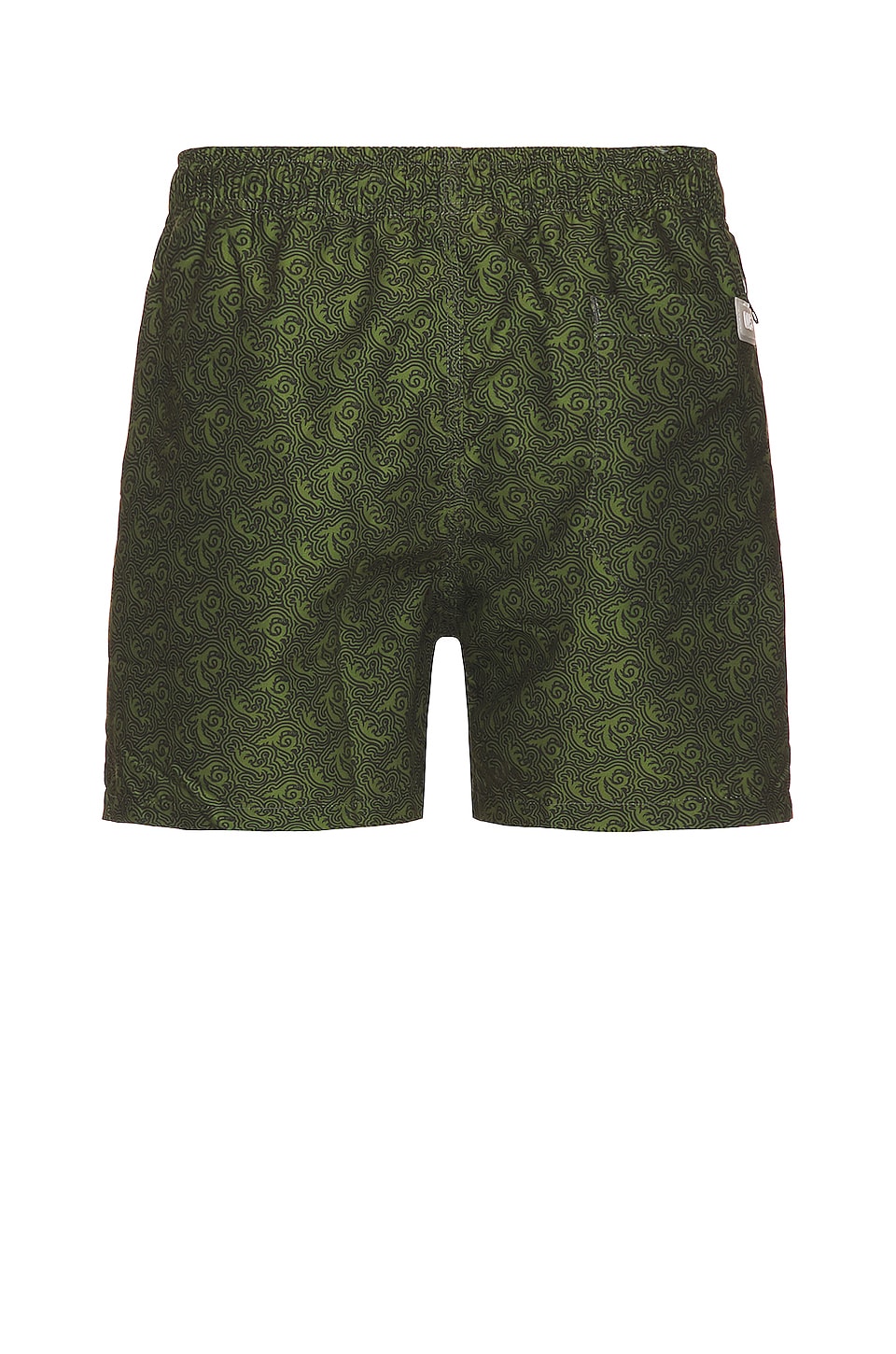 OAS Green Squiggle Swim Shorts in Green Squiggle