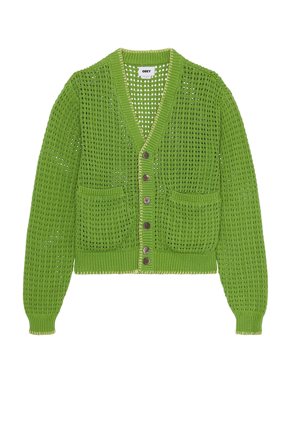 Obey Ethan Cardigan in Matcha Multi | REVOLVE