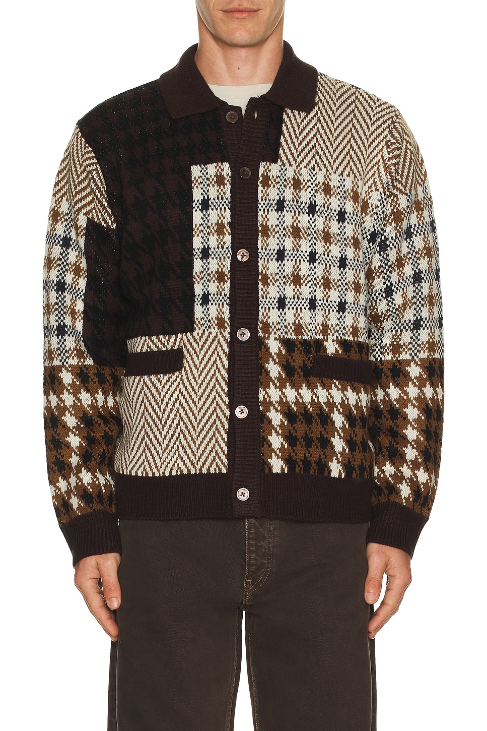 Obey PATCHWORK カーディガン - Brown Multi | REVOLVE