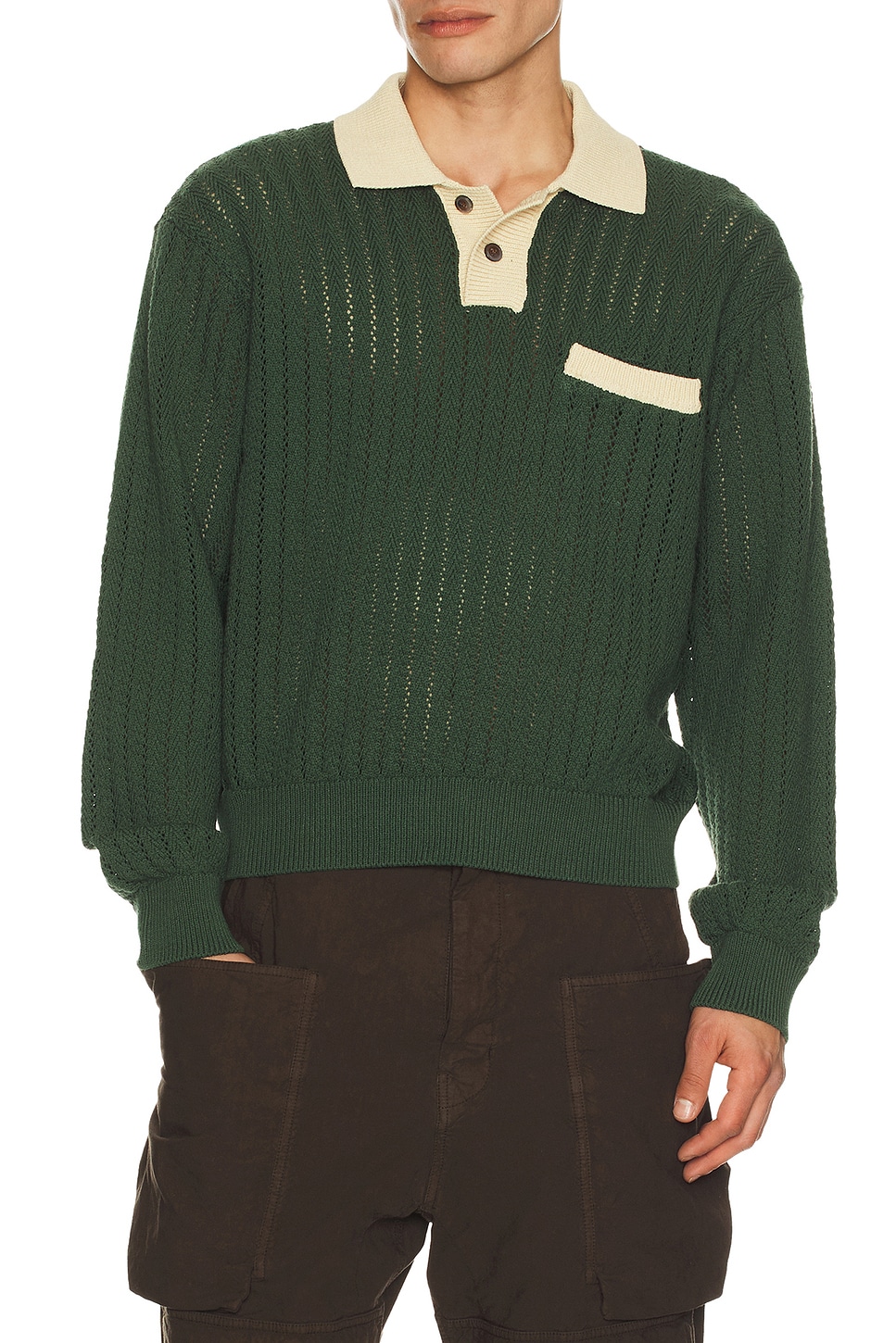 Obey Jasper Polo Sweater in Pine Needle Multi | REVOLVE