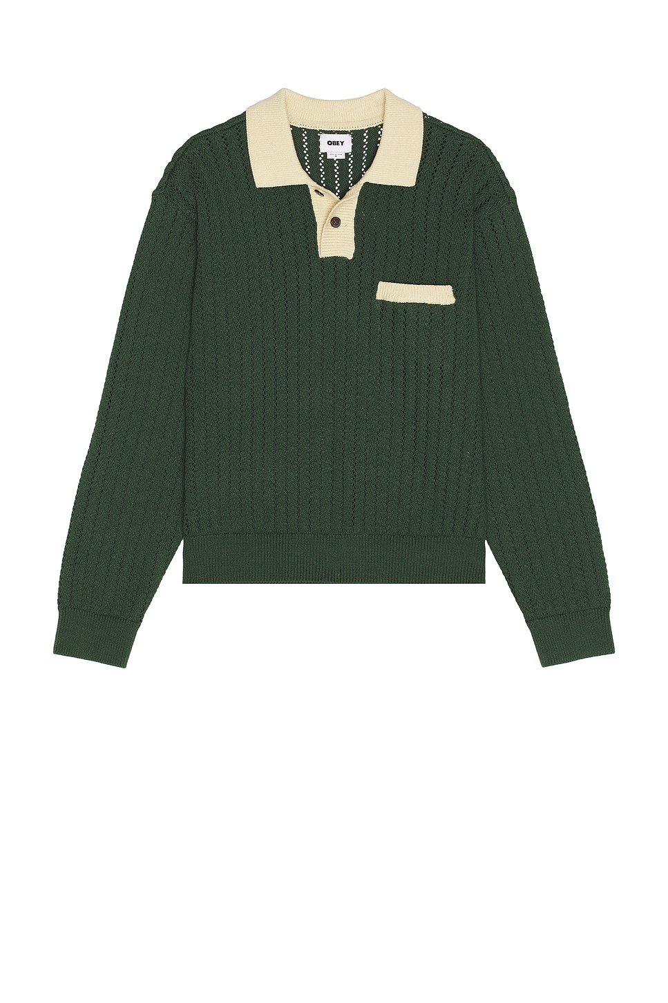 Obey Jasper Polo Sweater in Pine Needle Multi | REVOLVE