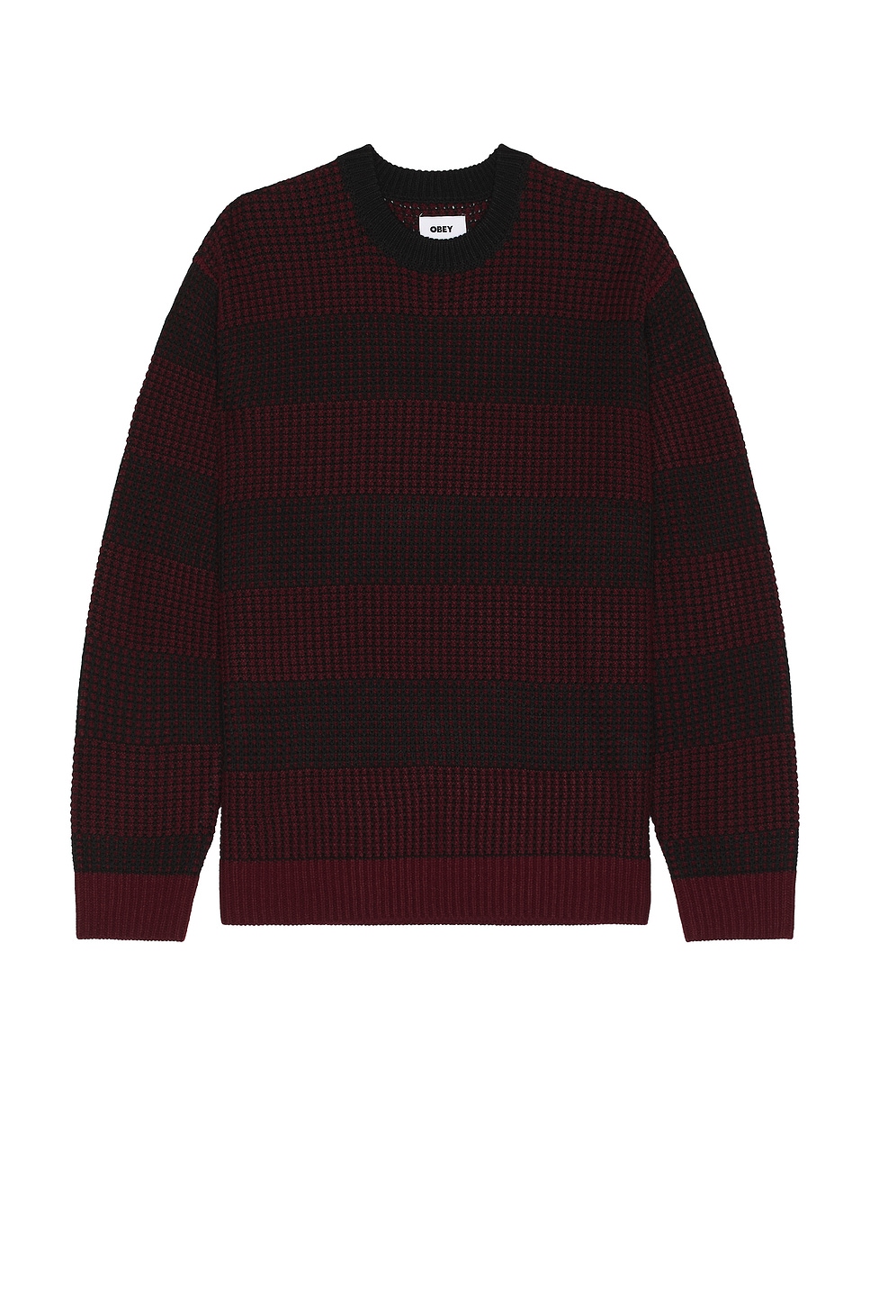 Vince Men's Burgundy Crew Neck Pull-Over store Striped Sweater Cashmere Blend Large