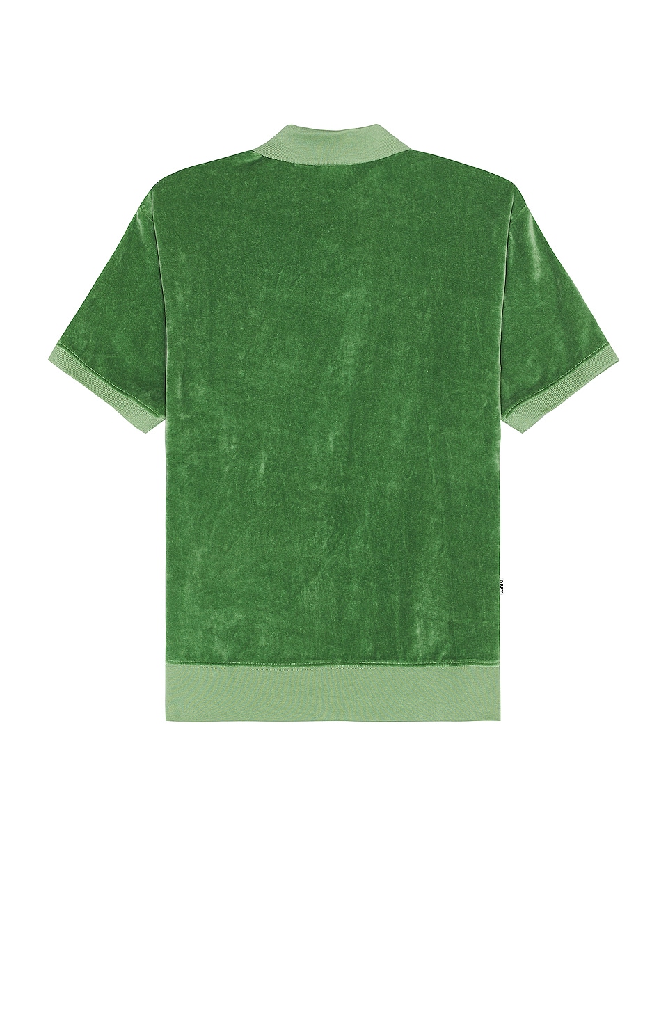 Obey Pensa Velour Short Sleeve Polo in Jade