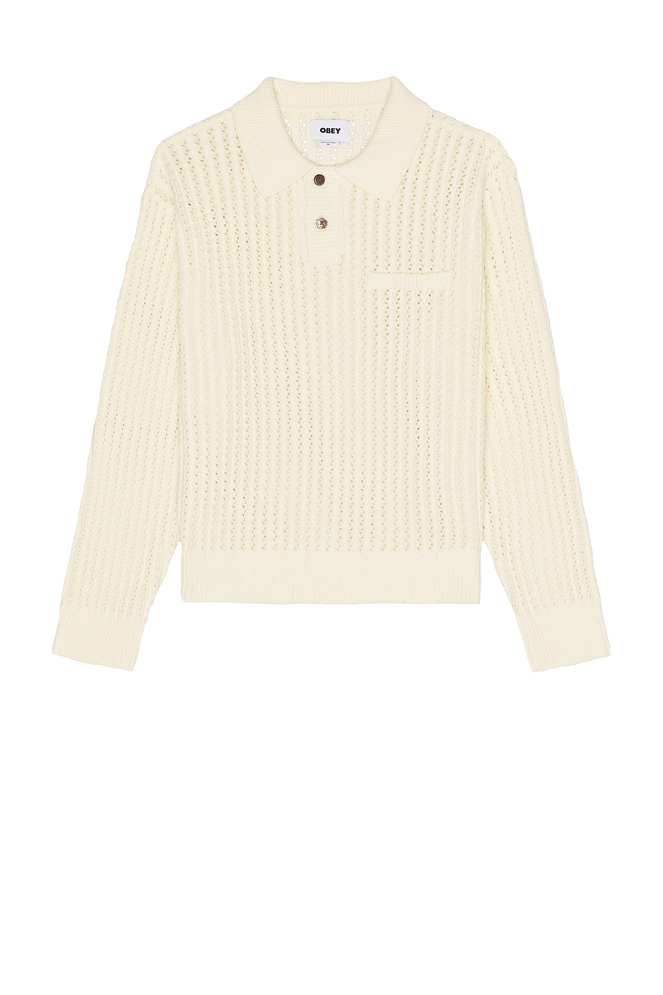 Obey Duane Sweater Polo in Natural | REVOLVE