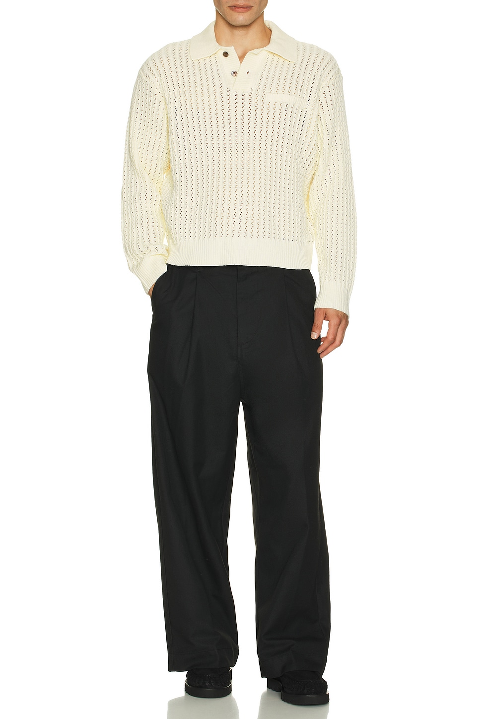 Obey Duane Sweater Polo in Natural | REVOLVE