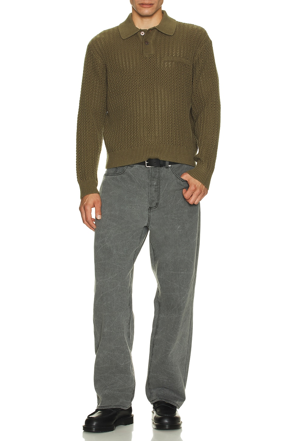Obey Duane Sweater Polo in Tea Leaf | REVOLVE