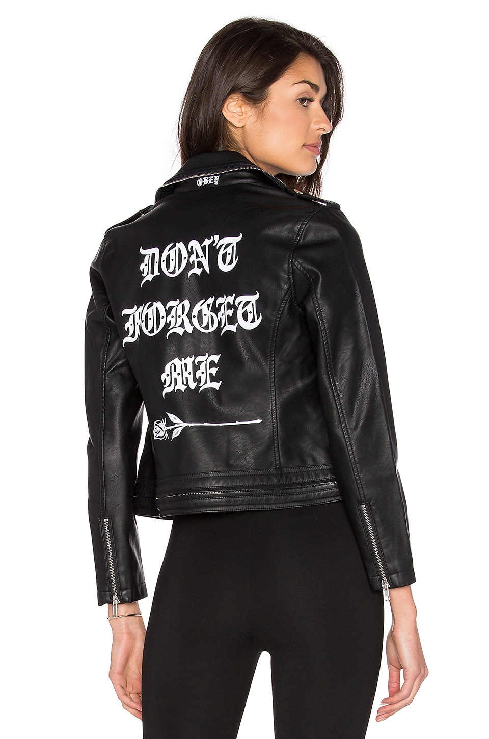 obey faux leather jacket