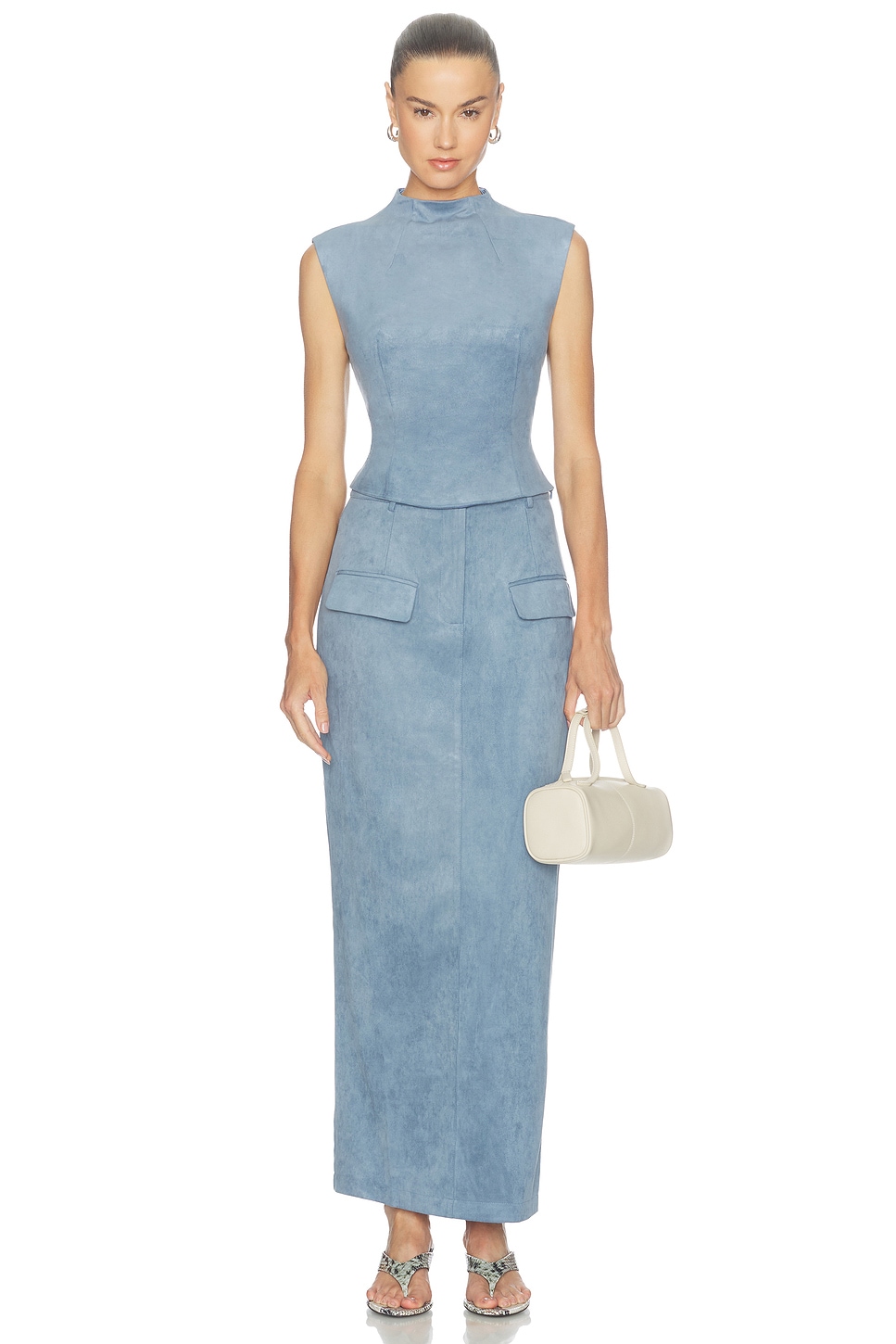 Odd Muse Faux Suede Maxi Skirt