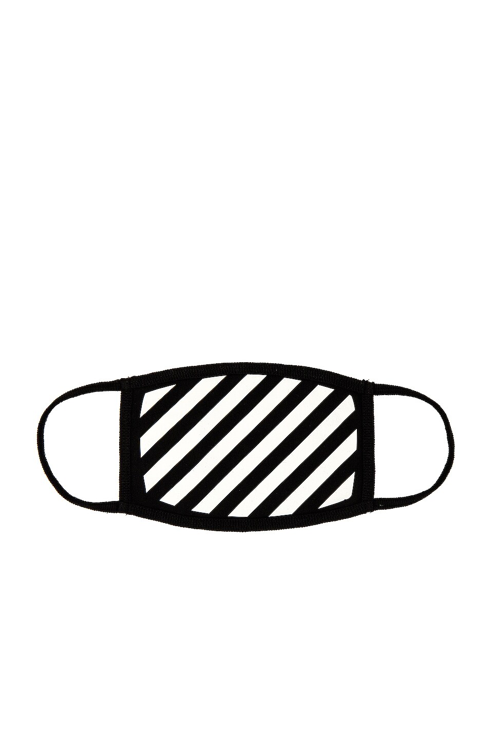 OFF-WHITE Diagonal Stripe Mask in Black