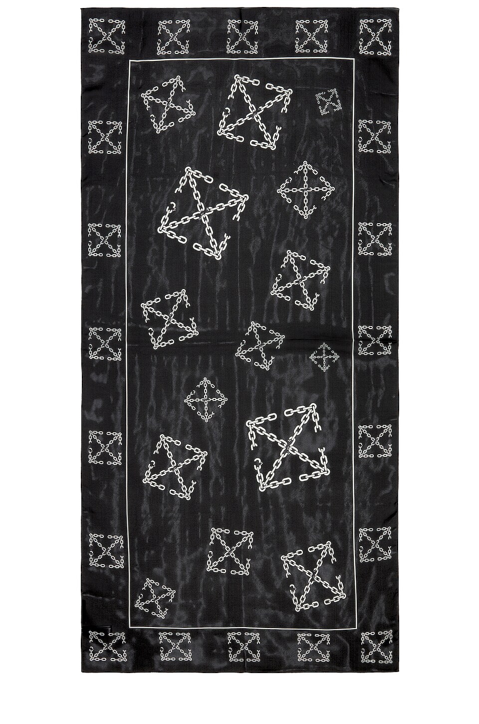 OFF-WHITE Chain Scarf in Black & White