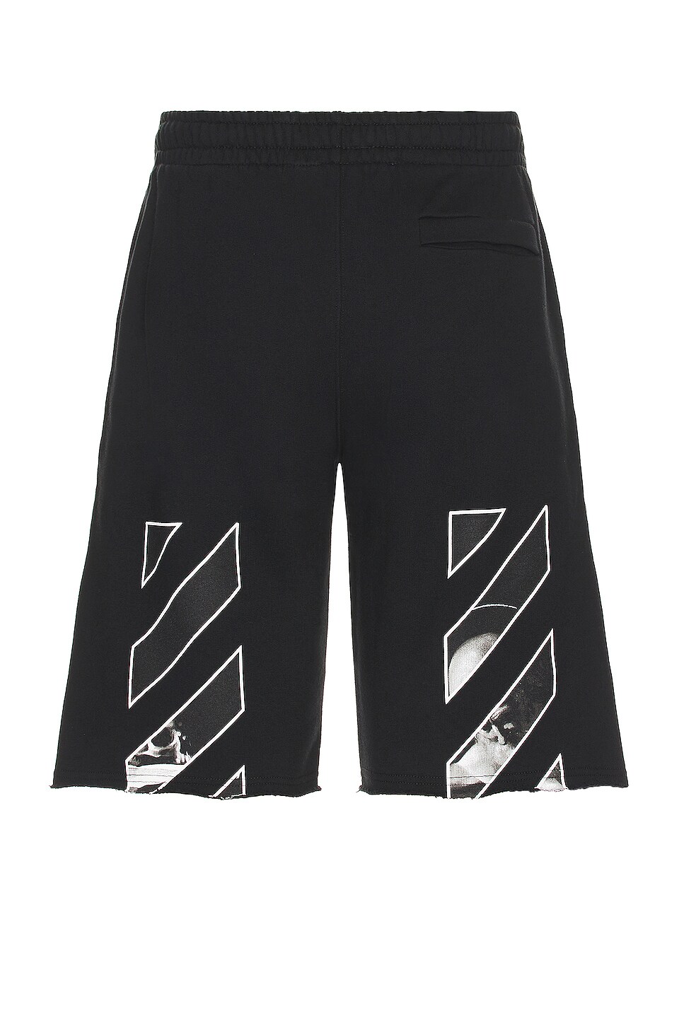 OFF-WHITE Caravag Diag Sweatshort in Black & White