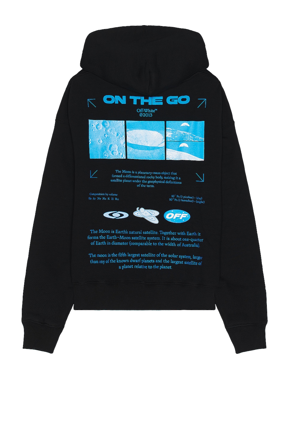 OFF-WHITE On The Go Moon Skate Hoodie in Black