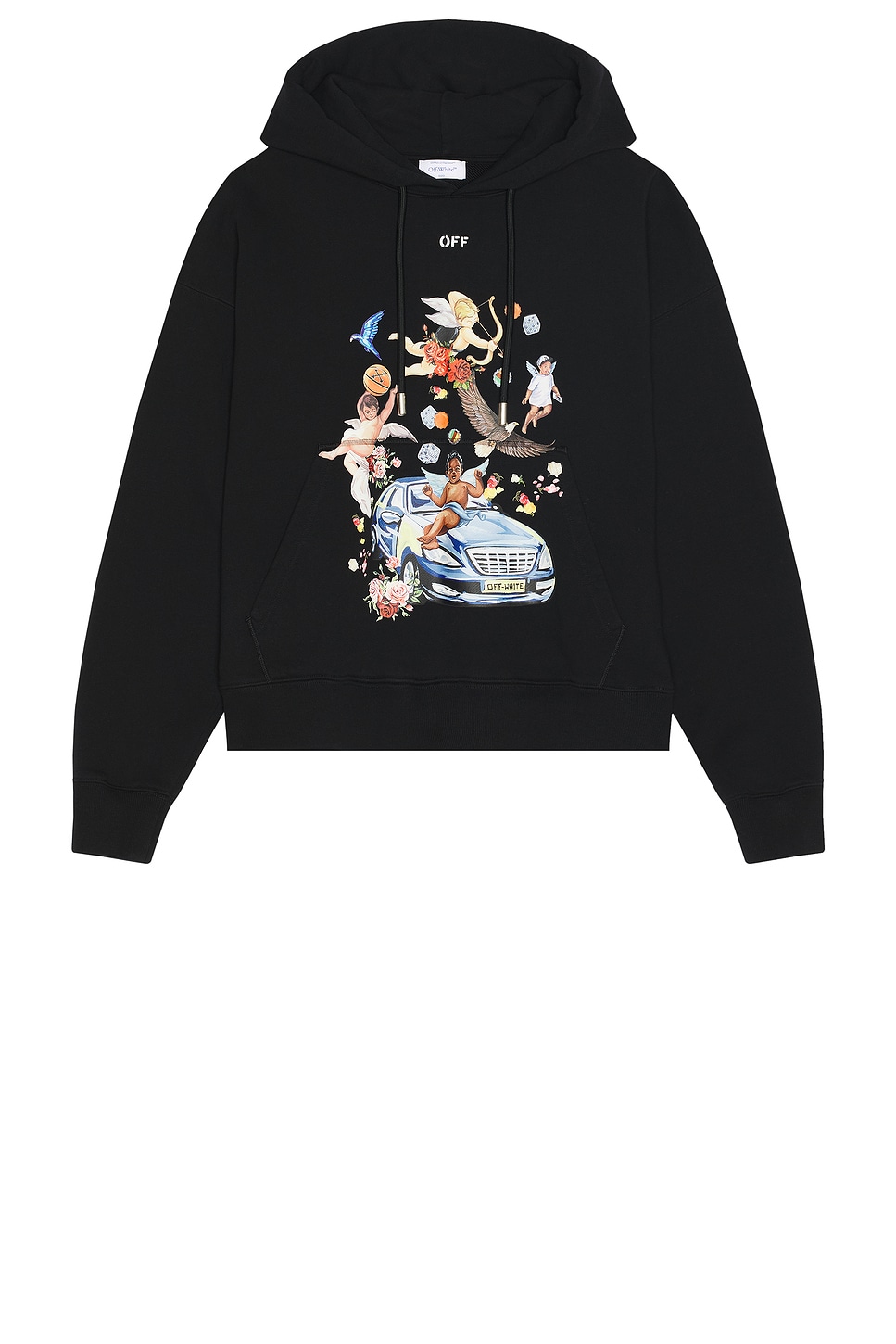 OFF-WHITE オフホワイト グラフィックパーカー FRESCO CAR SKATE OFF-WHITE FRESCO CAR SKATE パーカー - Black & White | REVOLVE