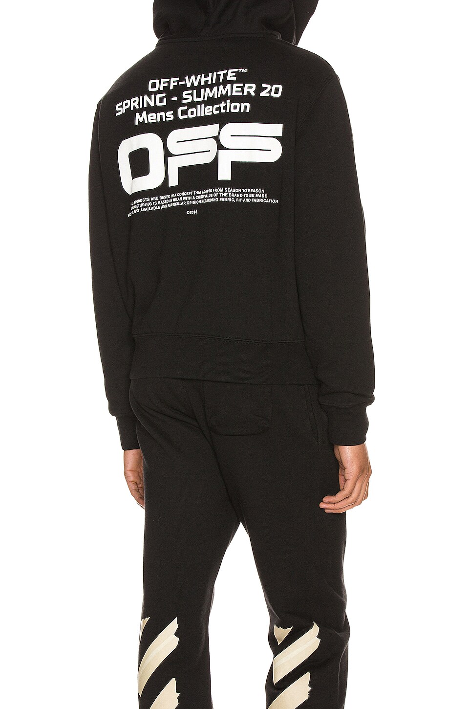 off white black logo hoodie