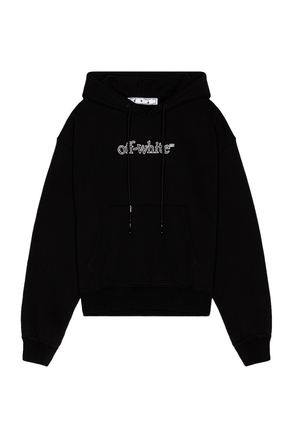 OFF-WHITE Slanted Logo Hoodie in Black | REVOLVE