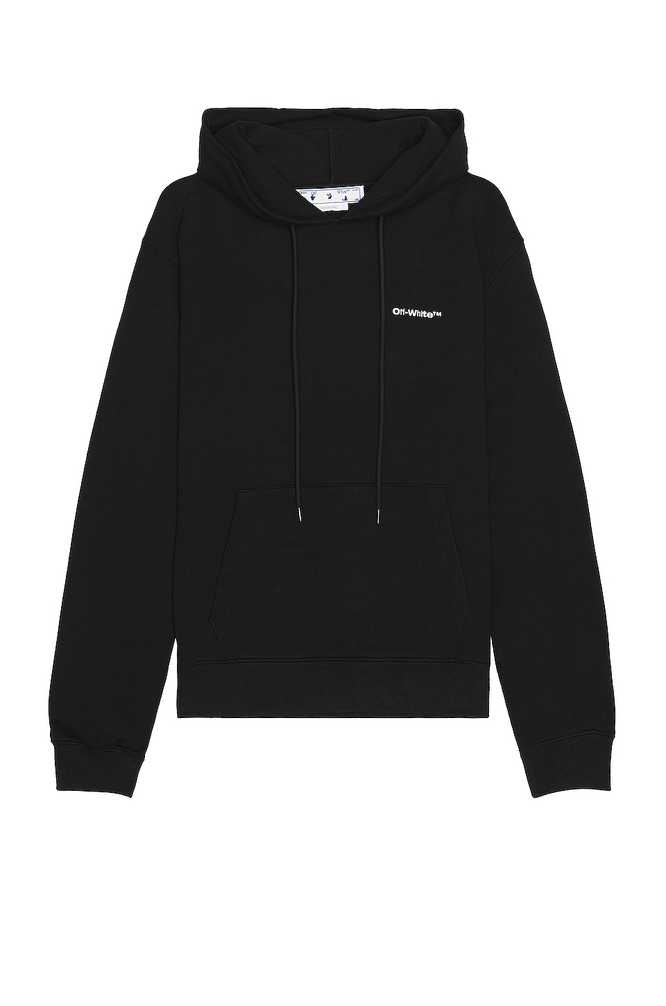 OFF-WHITE Wave Outline Diagonal Slim Hoodie in Black & White