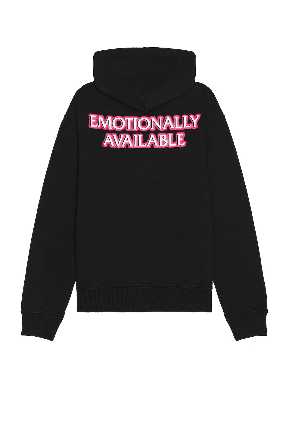 OFF-WHITE Emotion Neon Slim Hoodie in Black & Pink
